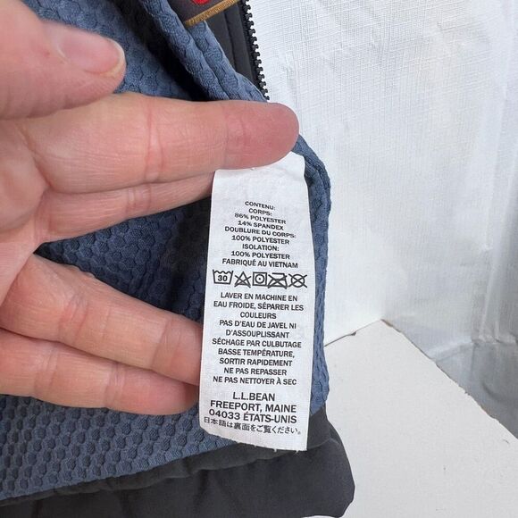 LL Bean PrimaLoft Insulated Mock Neck Full Zip Vest Size MD Outdoor Layer - Picture 8 of 12
